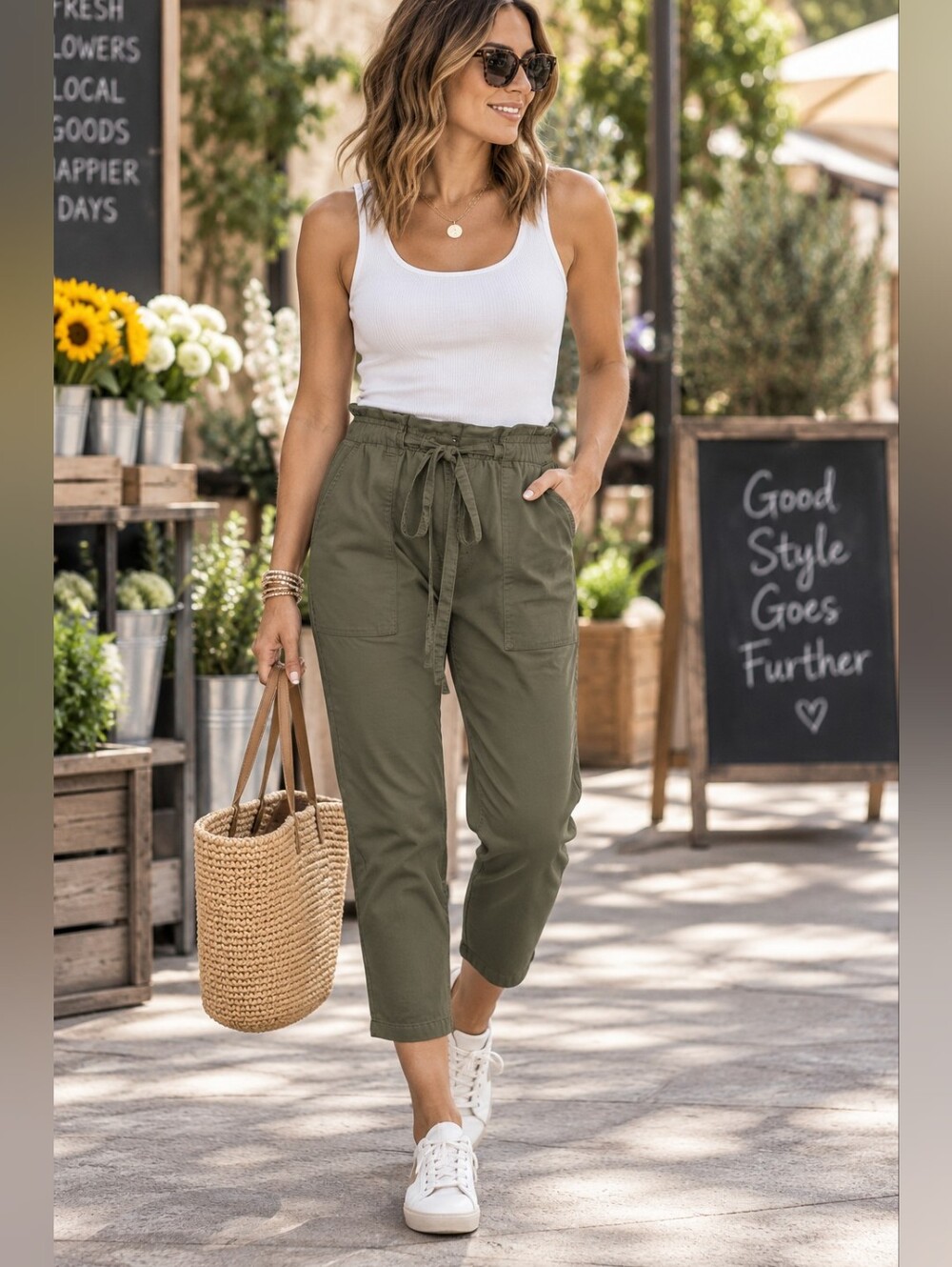 Current Elliott The Tabloid Pant Rural green CE size 3 = L 8/10new with tags
